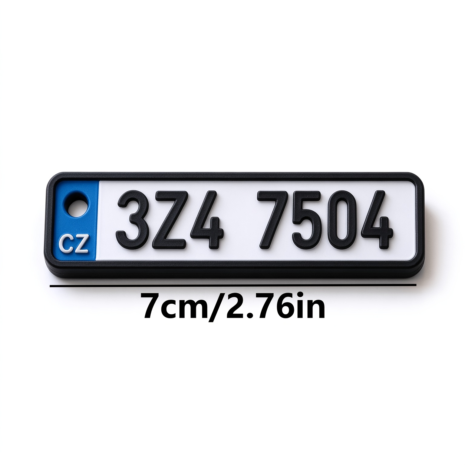 TEMU Portachiavi con targa personalizzata, ciondolo con numero di targa personalizzato stampato in 3D, regalo decorativo per chiavi auto (anello