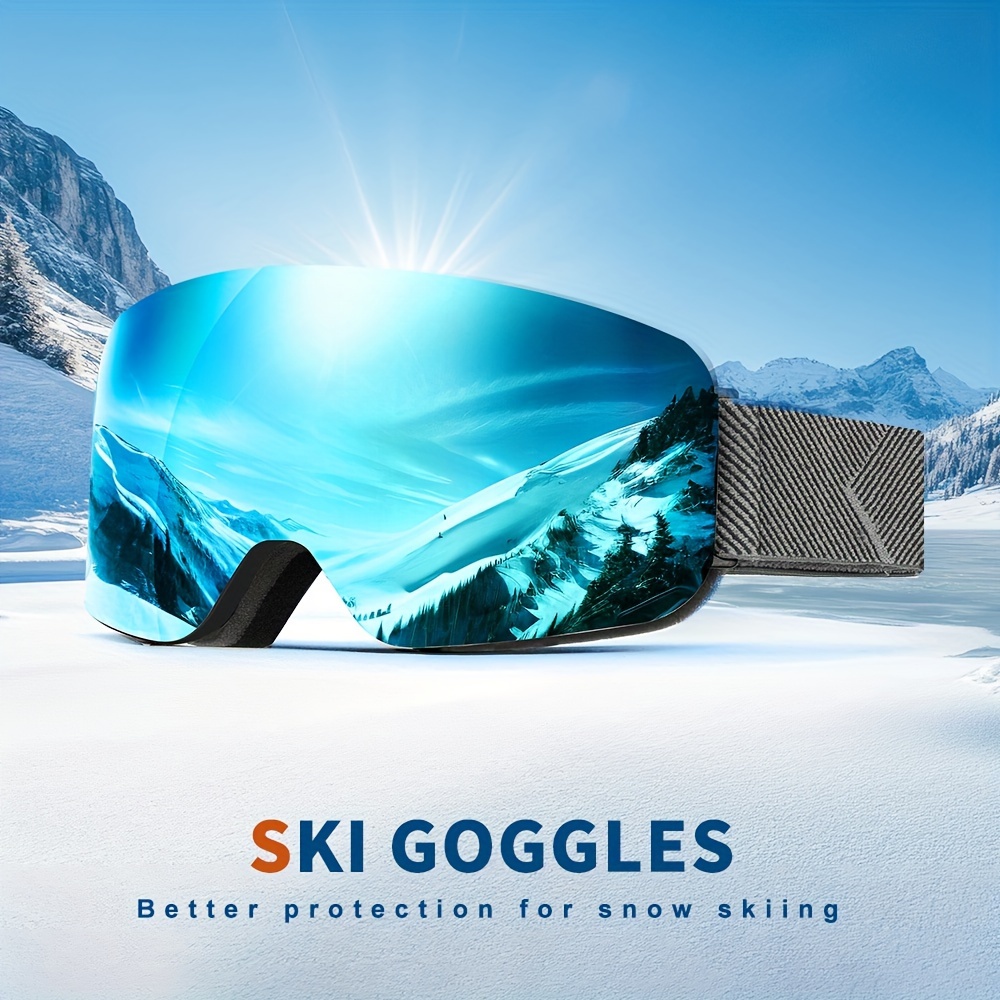 

Kaliyadi Ski , Fashionable Otg Oversized , , -fog Windproof, Double , Vlt10% Uv , , , Ice , Metal Hinges, Regular