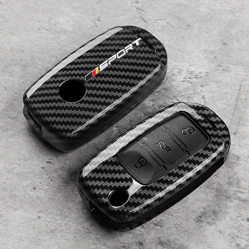TEMU Abs Carbon Fiber Style Car Key Case For For Vw Golf 4 5 6 Tiguan Bora Jetta For Octavia Seat Leon Altea
