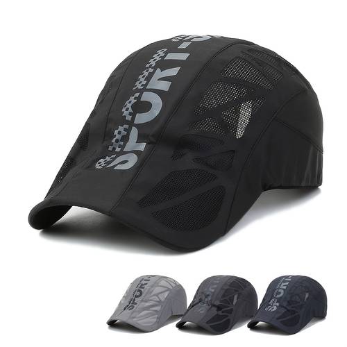 imagem do item boné ivy masculino ajustável e com tecnologia de secagem rápida e traseiro de malha - boné de leve adequado para , atividades ao ar livre, roupas casuais, verão, academia - secagem rápida adequado para e