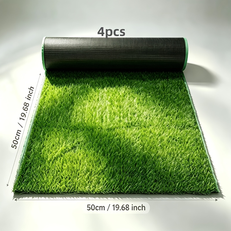 TEMU 4 Rolls Of Large Size Artificial Turf Products, Total Length 78.76 Inches, Including Fake Grass, Fake Grass Mats, Various Shapes Of Door Mats,