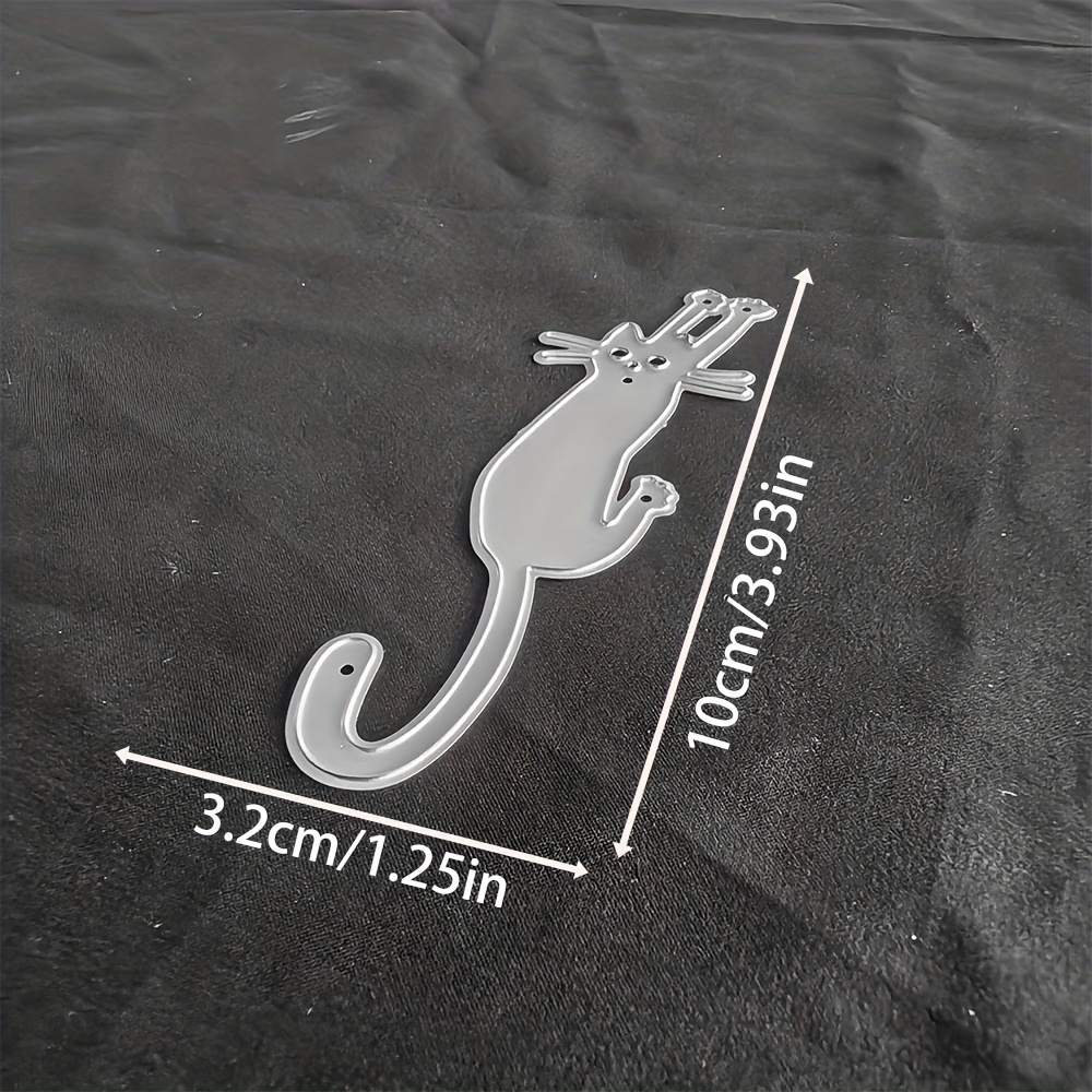 1pc Cat Metal Cutting Die, Silvery-gray, Fantasy Theme, Suitable For Diy Scrapbooking, Embossing, Handmade Greeting Card Making, Gift Card Making.
