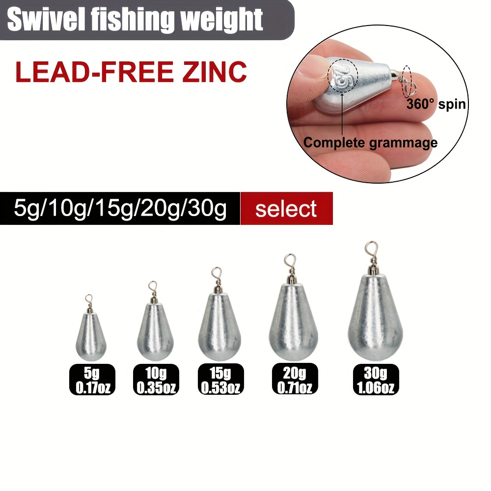 5pcs Fishing Pyramid Sinkers 1-8oz Lead Weights Surf Fishing Catfish Tackle