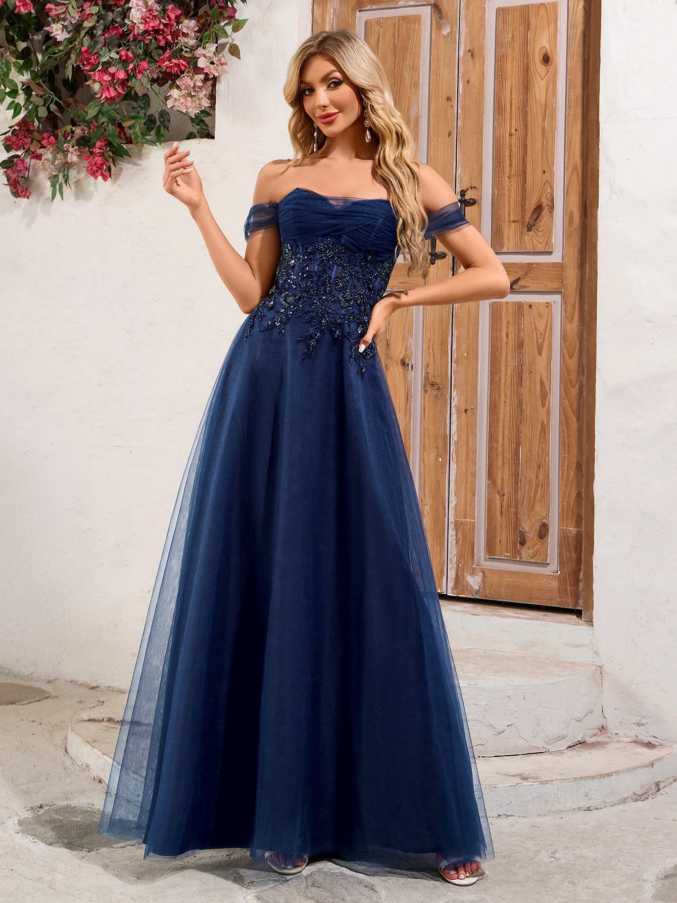 green emerald velvet dress Ashley Lauren 11404 Formal Dresses Sky 2 / Sky main image 1