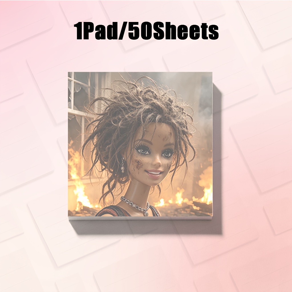 TEMU 50/100 Sheets -themed Sticky Notes Notepad With Brown & Faces - Color-coded Meme Stationery Suitable For Exam Gifts, Students, Colleagues,