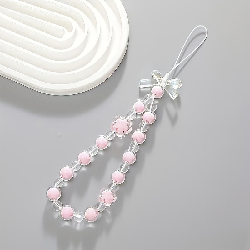 New Beaded Phone Chain, Phone Case, Hanging Accessory, Anti-fall And Anti-loss Wrist Strap, Short Phone Hanging Rope For Women
