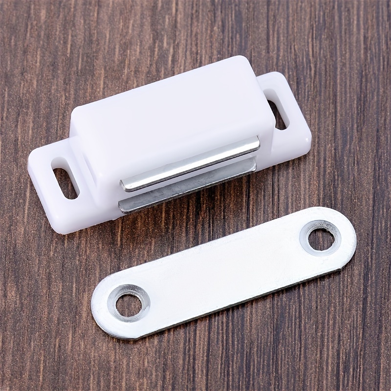 Lot De 10 Fermetures Magnétiques Pour Portes D'armoire Et Placard - Blanc