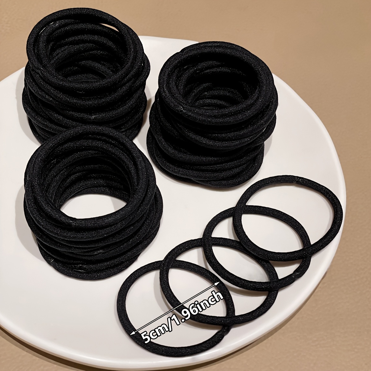 TEMU 30pcs Women's High-elastic Ponytail Hair Ties, Suitable For Cute To Tie Hair In Ponytails, Casual Sports Ponytails, Ball Hair Ties, Durable And