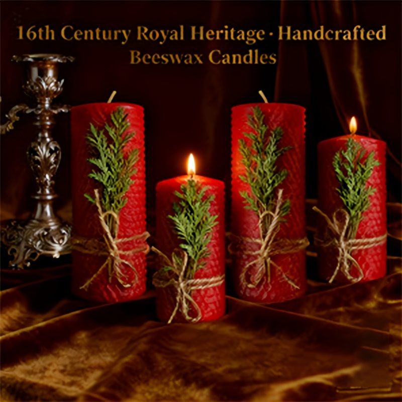 Handmade Beeswax Candles | Royal Heritage Luxury Candle For Home & Formal Gatherings, Extra Long , Ideal For Christmas, Hanukkah, Valentine's Day, Mother's Day