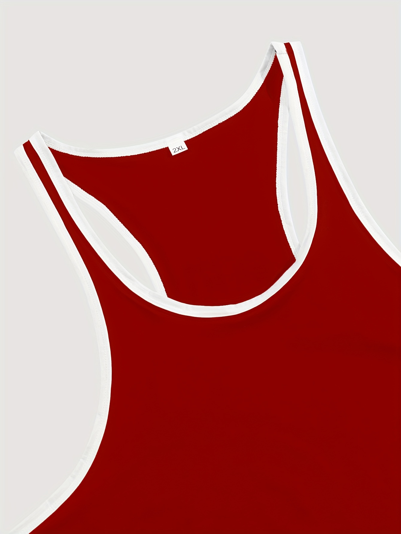 Men's Casual Solid Color Breathable Sports Tank Top - Quick-Dry Polyester Fabric, Stretchy Elastane Blend, Machine Washable, Ideal for Summer Activities and Casual Attire, Summer Tank Tops, PLUS SIZE