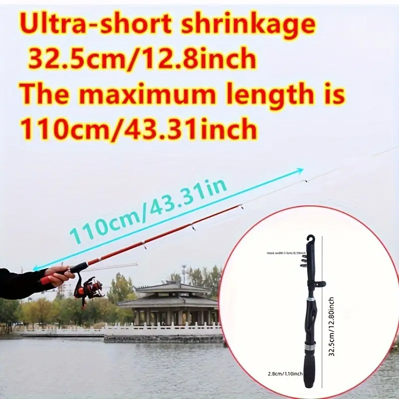 Portable Lightweight Mini Fishing Rod Long Casting - Temu