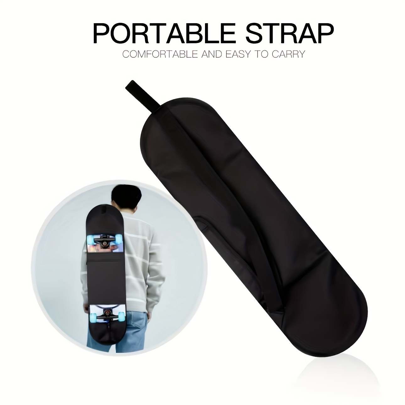 TEMU 1pc Bolsa de transporte Oxford para patineta, bolso de para patinaje, mochila de transporte para patineta de , cubierta de almacenamiento para