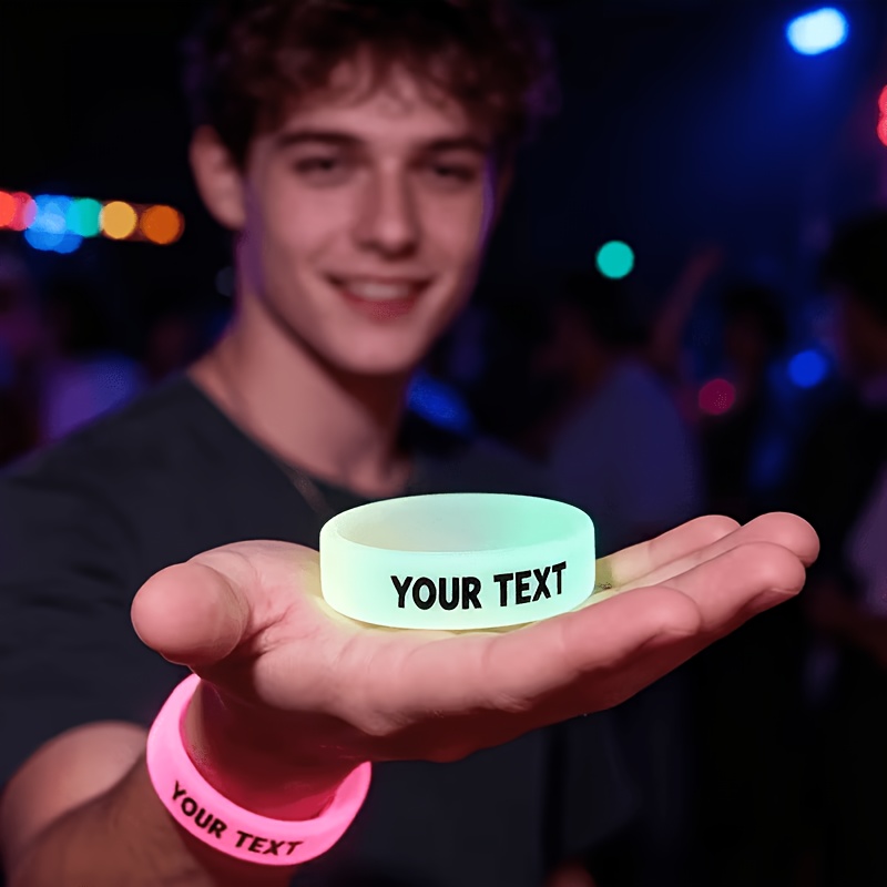 64pcs Custom Luminous Bracelets, Multifunctional for Various Occasions