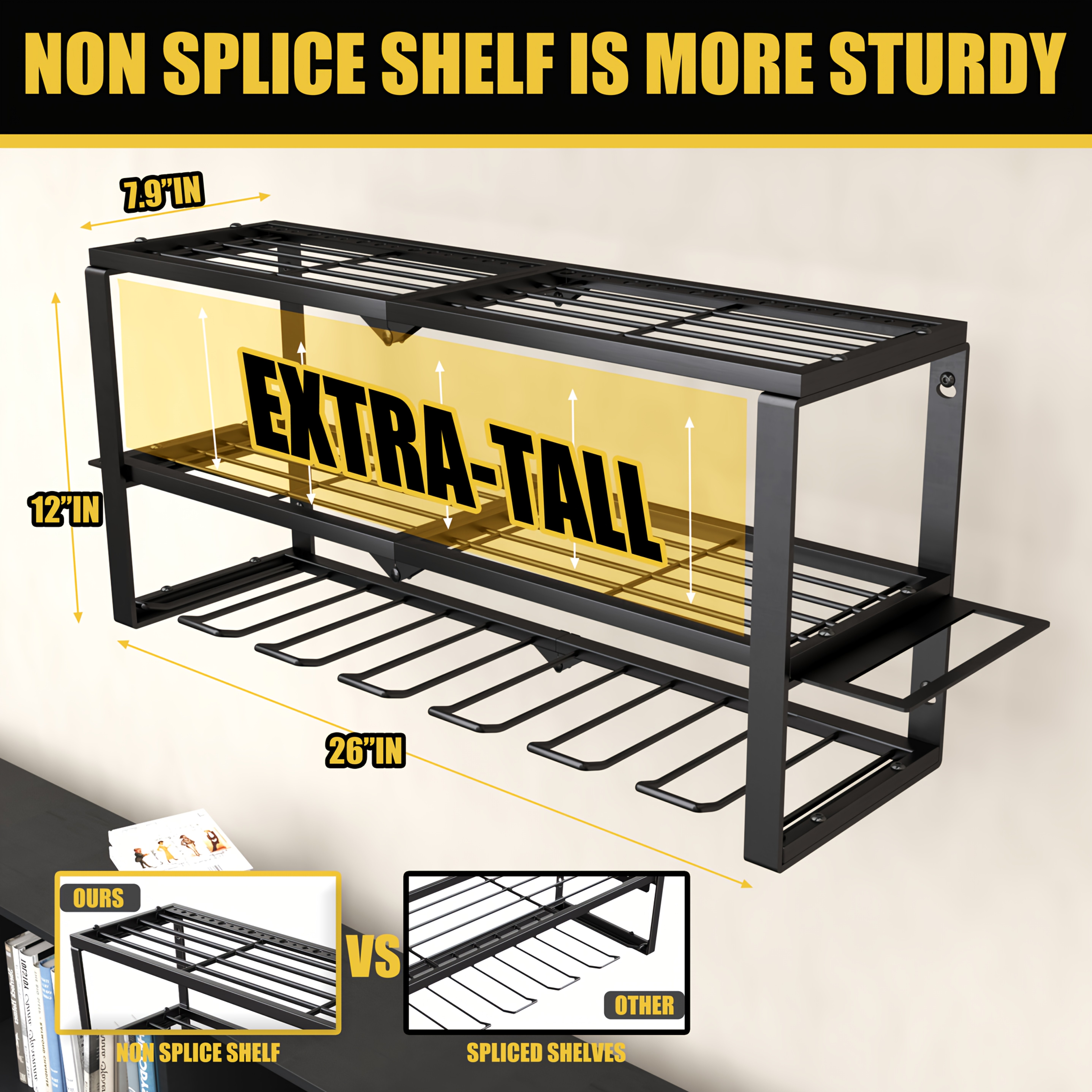 TEMU Wall-mounted Tool Racks, Power Tool Storage Racks, Tool And Storage Racks, Heavy-duty Metal Tool Racks, Power Tool Storage Racks, Wall-mounted