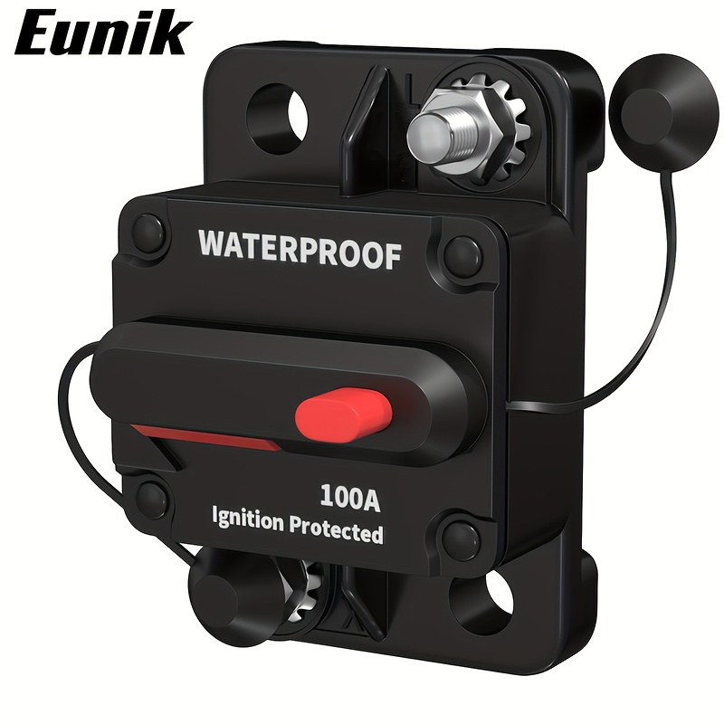 Image of 100 Amp Circuit Breaker 12v, 12 Volt Circuit Breaker With Manual Reset Function, Suitable For Marine Trolling Equipment, Automobiles, Rvs, Suvs, And Audio Equipment