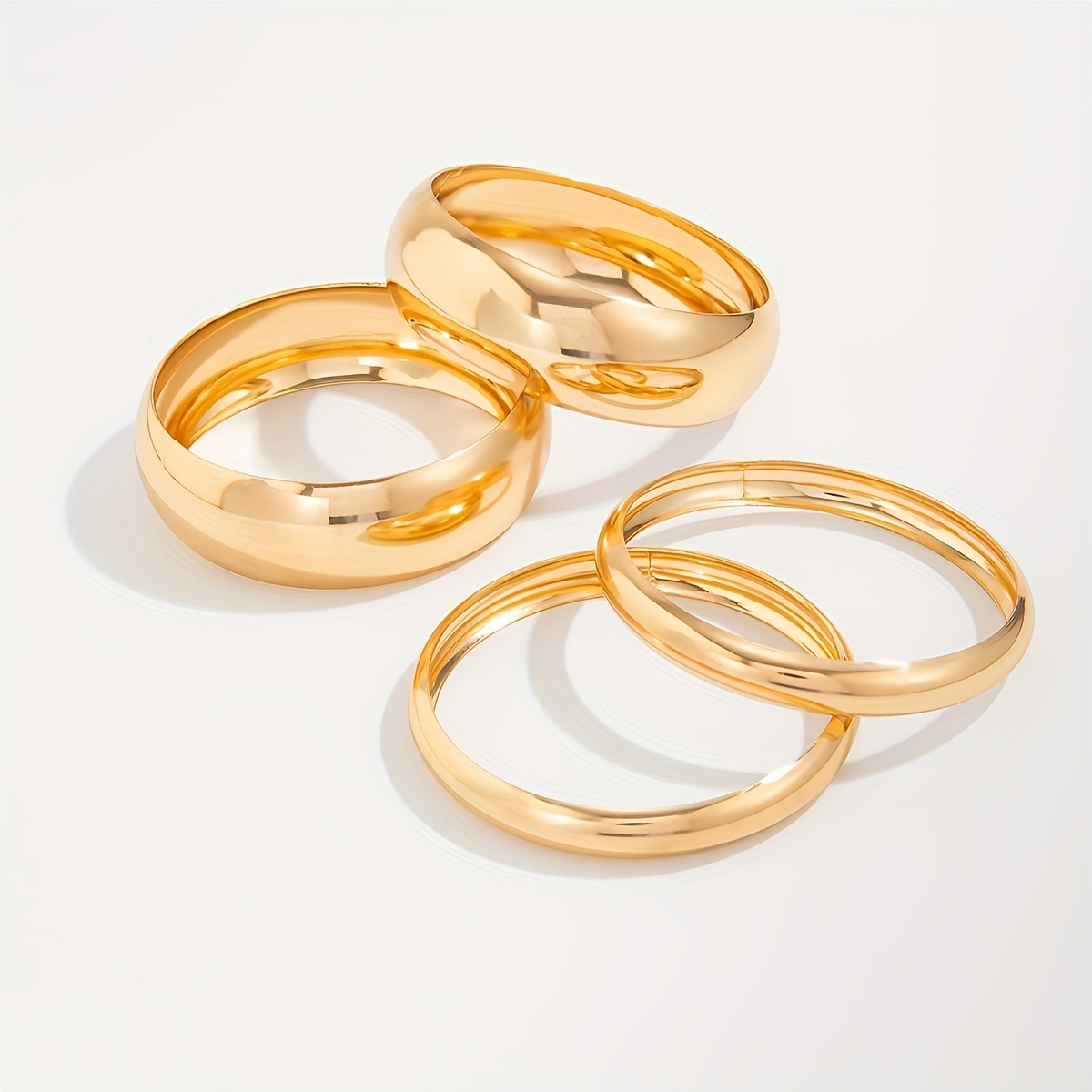 Festive Minimalist Chunky Bracelet Set, 3pc