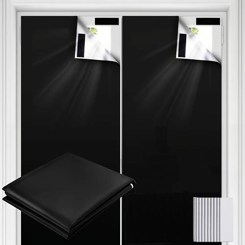 portable blackout curtains 100 light blocking easy to stick on without drilling featuring self closures suitable for windows easy to for home office or travel