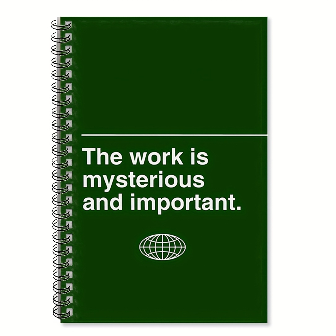 TEMU Fun Spiral Notebook 1pc Funny Severance Spiral Notebook Journal, The Work Is Mysterious And Important, Perfect Gifts For Colleagues Women Men,