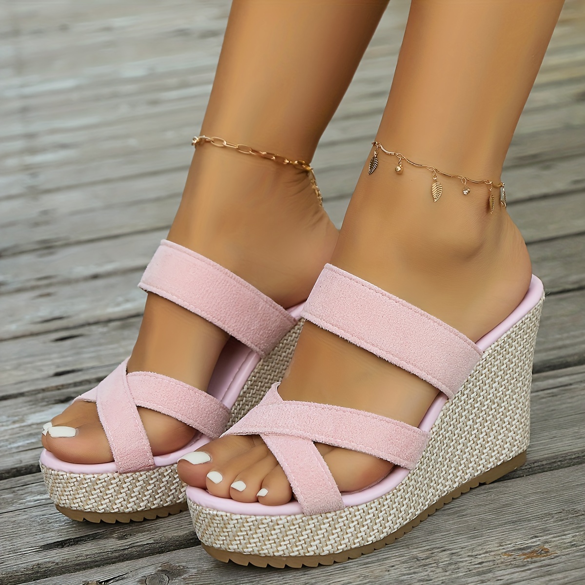 Kirra™ Women's Crisscross Platform Wedge Slides