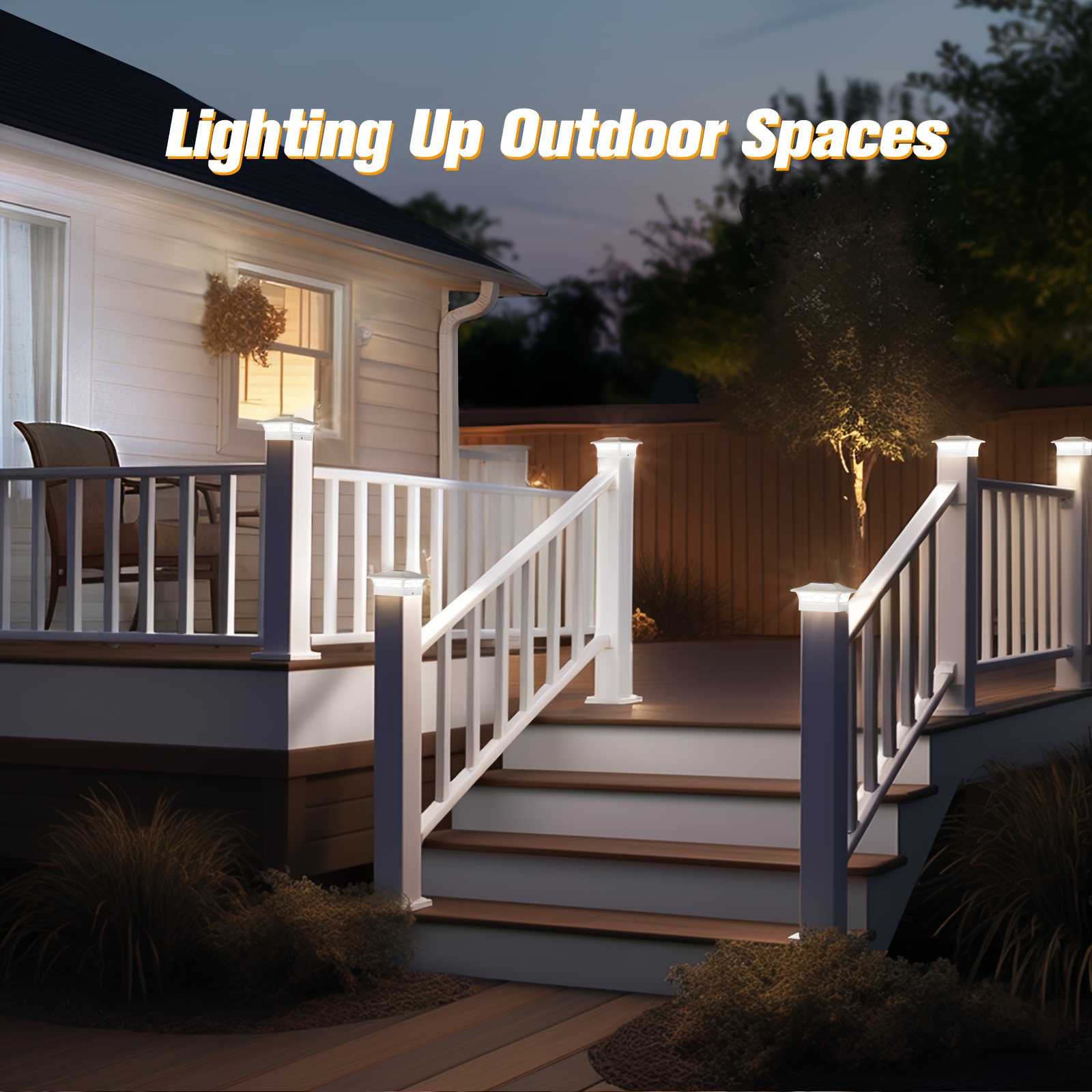 Solar Fence Post Lights 3.5x3.5 Solar Post Cap Lights Vinyl Temu