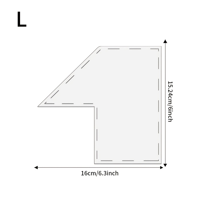 E-shop Transparente, robuste Nähvorlage, wiederverwendbares PET-Nutzwerkzeug, 4/5/6 Zoll, ideal für Handarbeiten, Patchwork, Kosmetiktaschen,