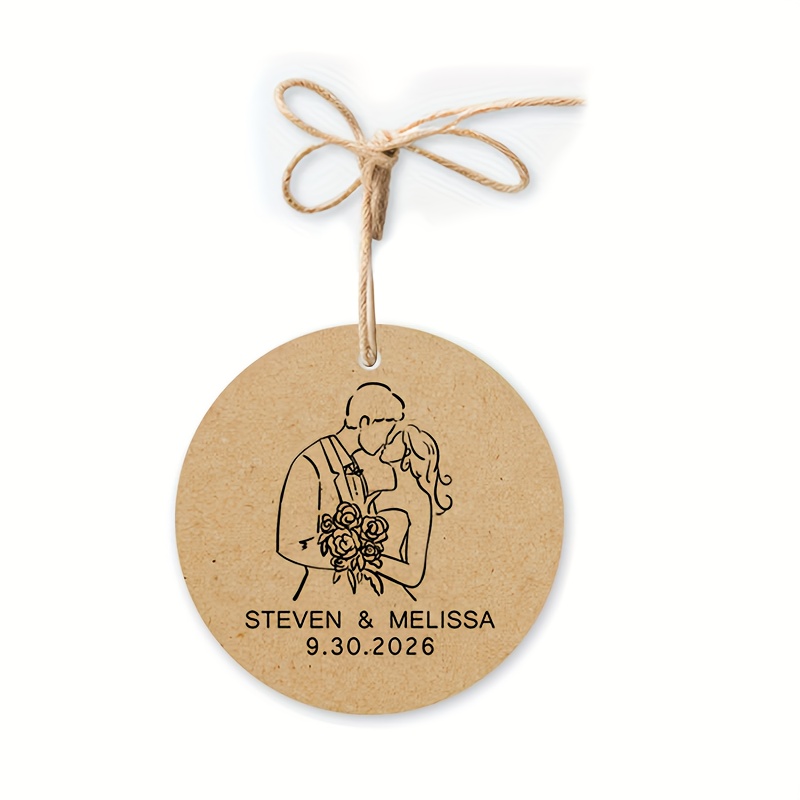 TEMU Custom Tags For Bride And Groom, Cute Wedding Decorations And Gifts For Wedding Parties, Personalized With Names And Dates, Suitable For Wedding