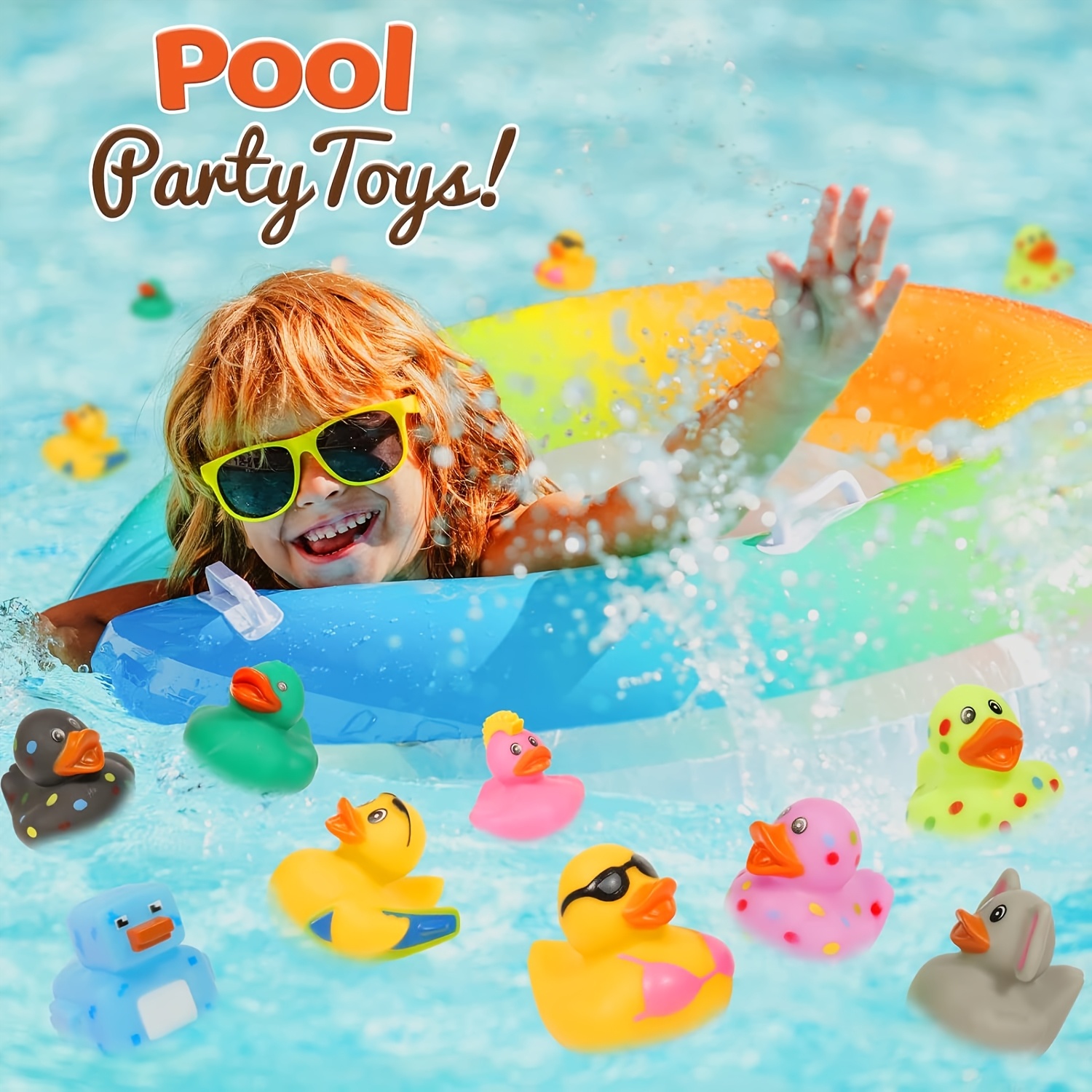 15/30pcs Colorful Rubber Ducks Toy Duckies for Kids and Toddlers, Bath Birthday Baby Showers Classroom, Summer Beach and Pool Activity, Youngsters Toys, Bathtub Swim Bathing, Youngsters Shower