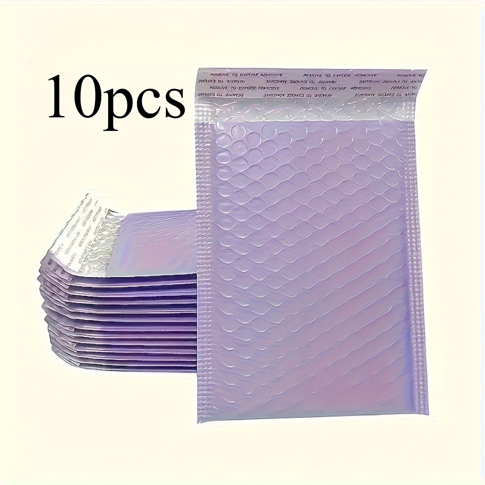 TEMU 10pcs Purple , Padded Bubble Mailers, Business Packaging, Shipping Envelopes, Padded Envelopes, Mailing Envelopes, Shipping Supplies.