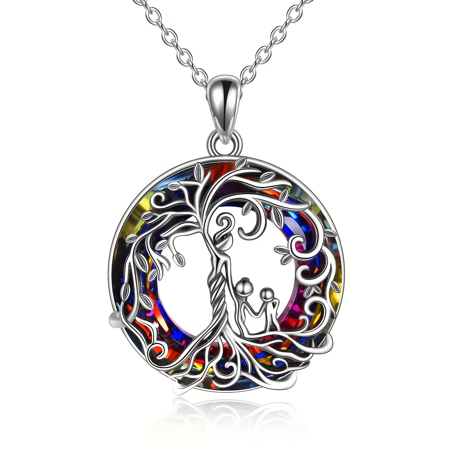 Image of Tree Of Life Necklace Birthday Gift S925 Sterling Of Life Pendant Gift For Mother Daughter Jewelry Gift