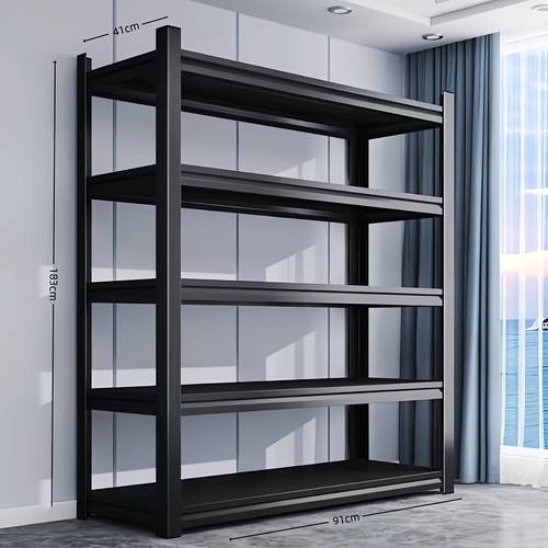 étagère de rangement robuste à 5 niveaux en métal doré, réglable et pour une utilisation dans les sous- , les entrepôts, les garde-manger, les et les cuisines. dimensions : 910*410*1830*5 - noir, conçue pour les étagères . rangement et organisation