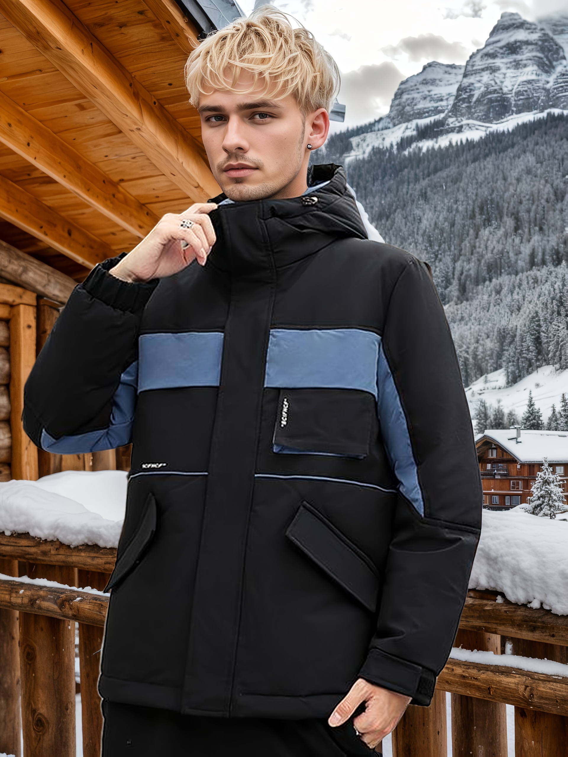 Men's Autumn/Winter Hooded White Duck Down Jacket