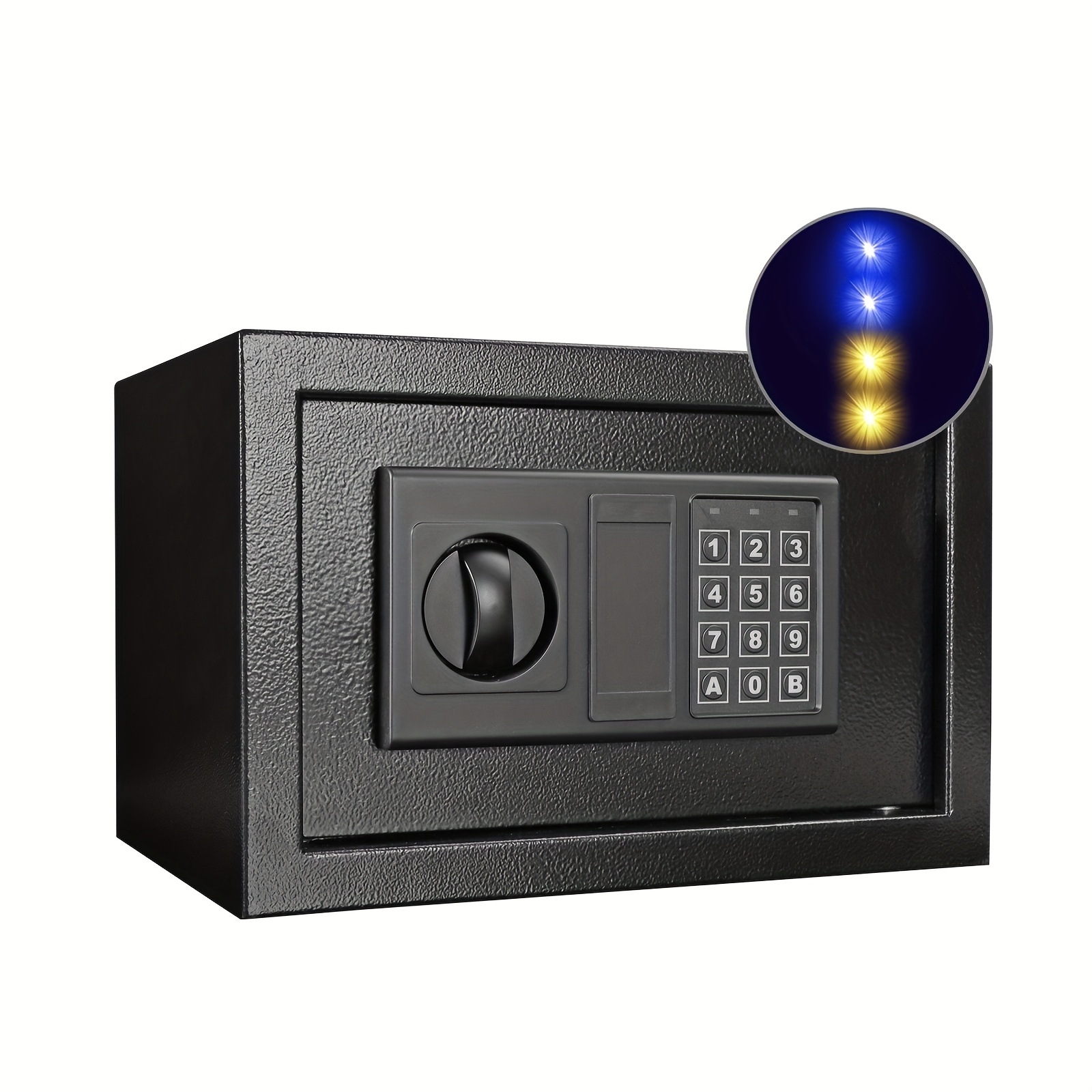 

Homeyuer Safe Box With 4pcs Led Sensor , Hidden Safe Box With Key & Digital Lock For Home And Company. Anchoring Design On Bottom And Back, 0.4 Cubic Feet, 12.2"w X 7.87"d X 7.87"h