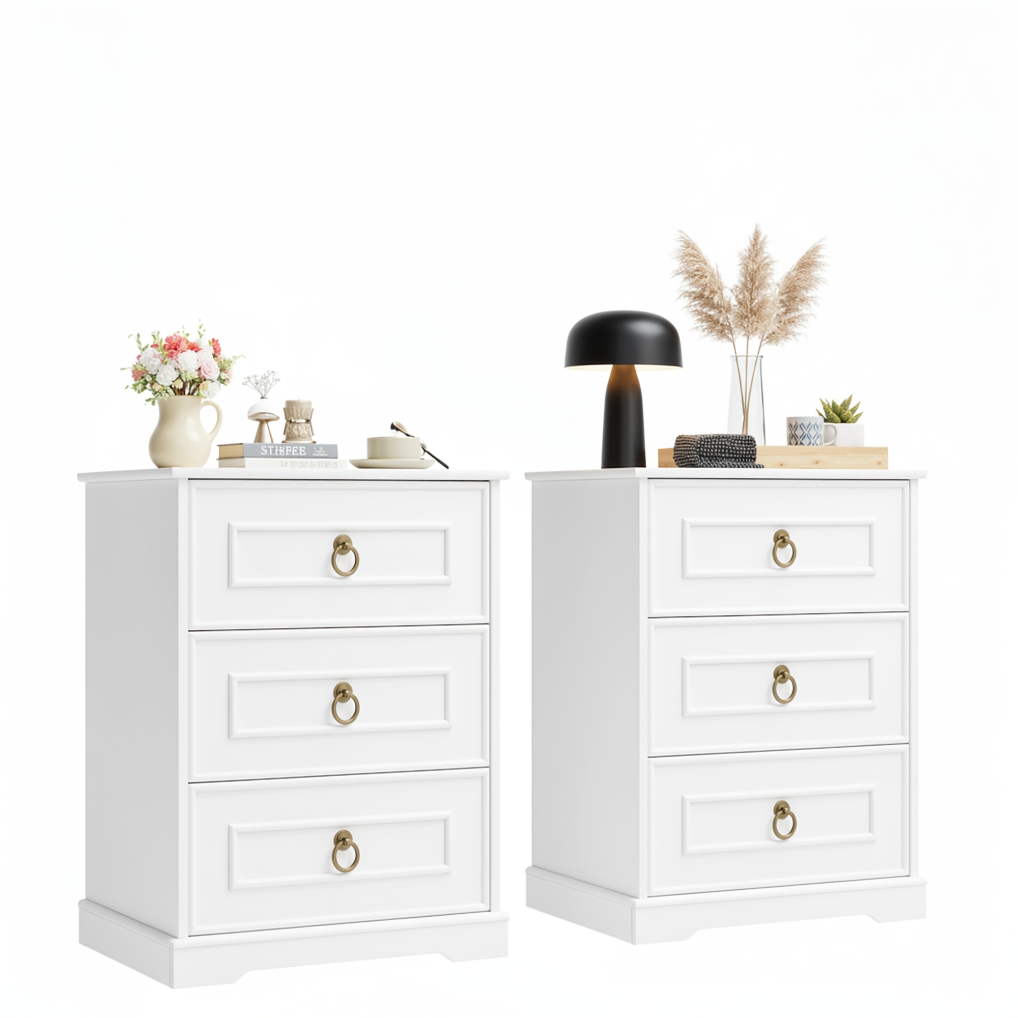 Kealive 2-drawer Cabinet, Nightstand With Drawers, Side Table, And Sofa Table Suitable For Bedroom And Living Room
