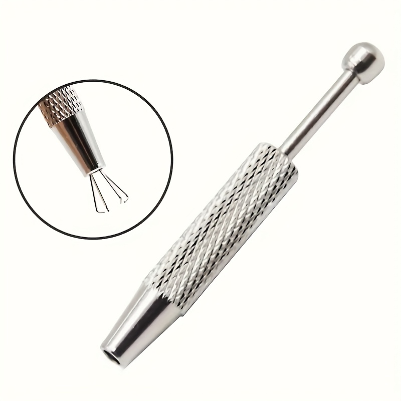 Precision 4-Prong Jewelry Tweezers - Gem & Diamond Holder, Ideal for Beads & Small Parts, Ergonomic Metal/Aluminum Craft Tool, Jewelry Making Tools