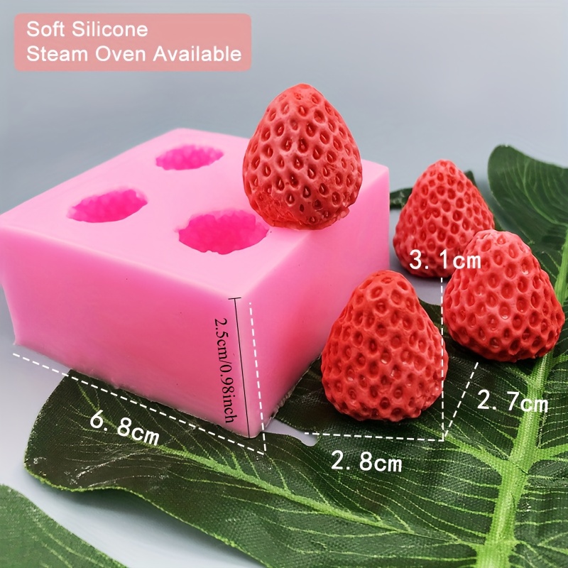 Fruit Strawberry Silicone Mold Fondant Chocolate Jelly Making Cake Tools Decorating Diy Plaster Clay Resin Art