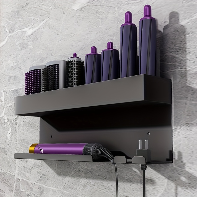 curly hair roller storage rack multi functional wall mounted