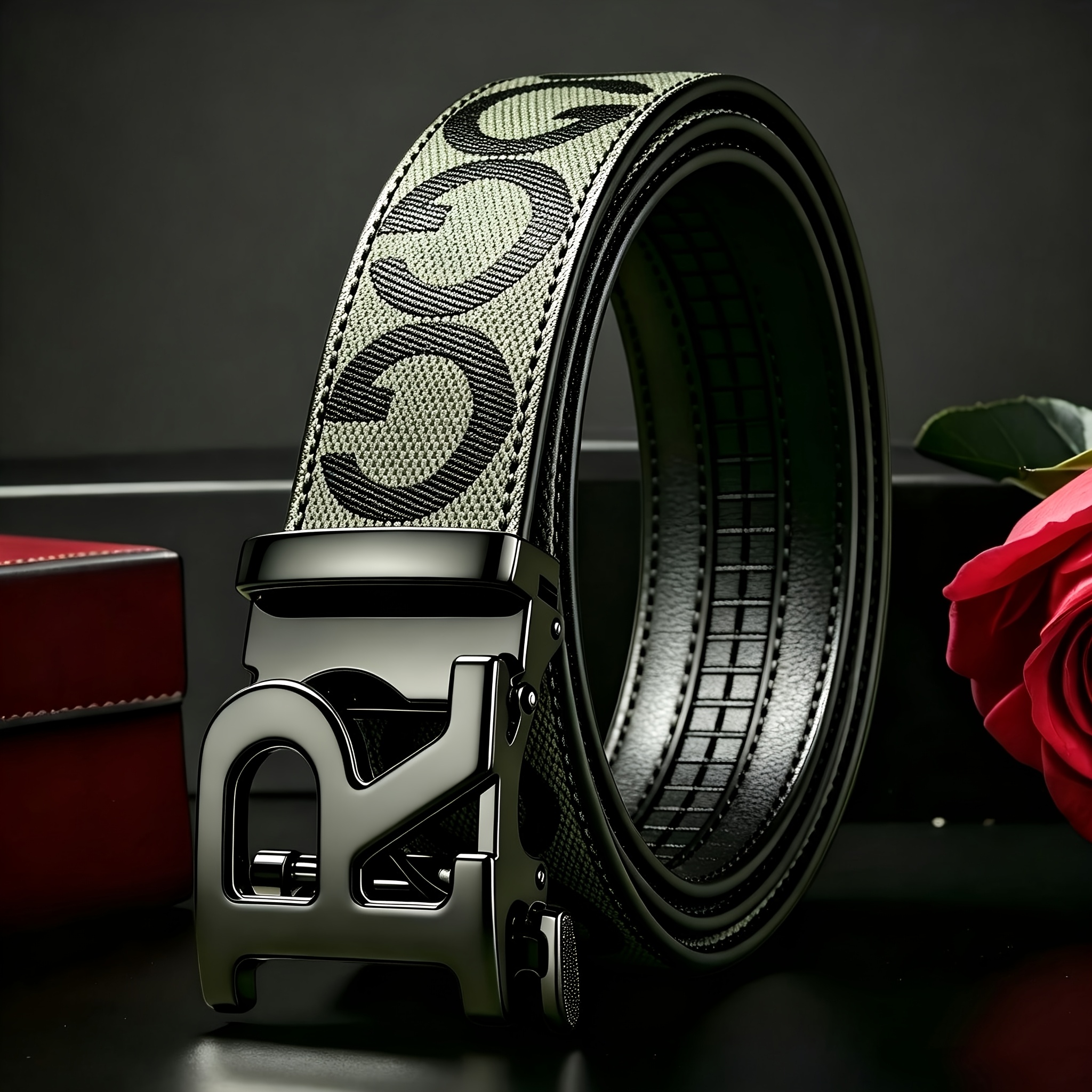 Men's & Women's Pu Leather Belt With Automatic Suitable For Jeans, Dress Belts, Pu Leather Strap & M-shaped For Business Casual, Formal Wear, Daily Use - Ideal Gift For Men And Women