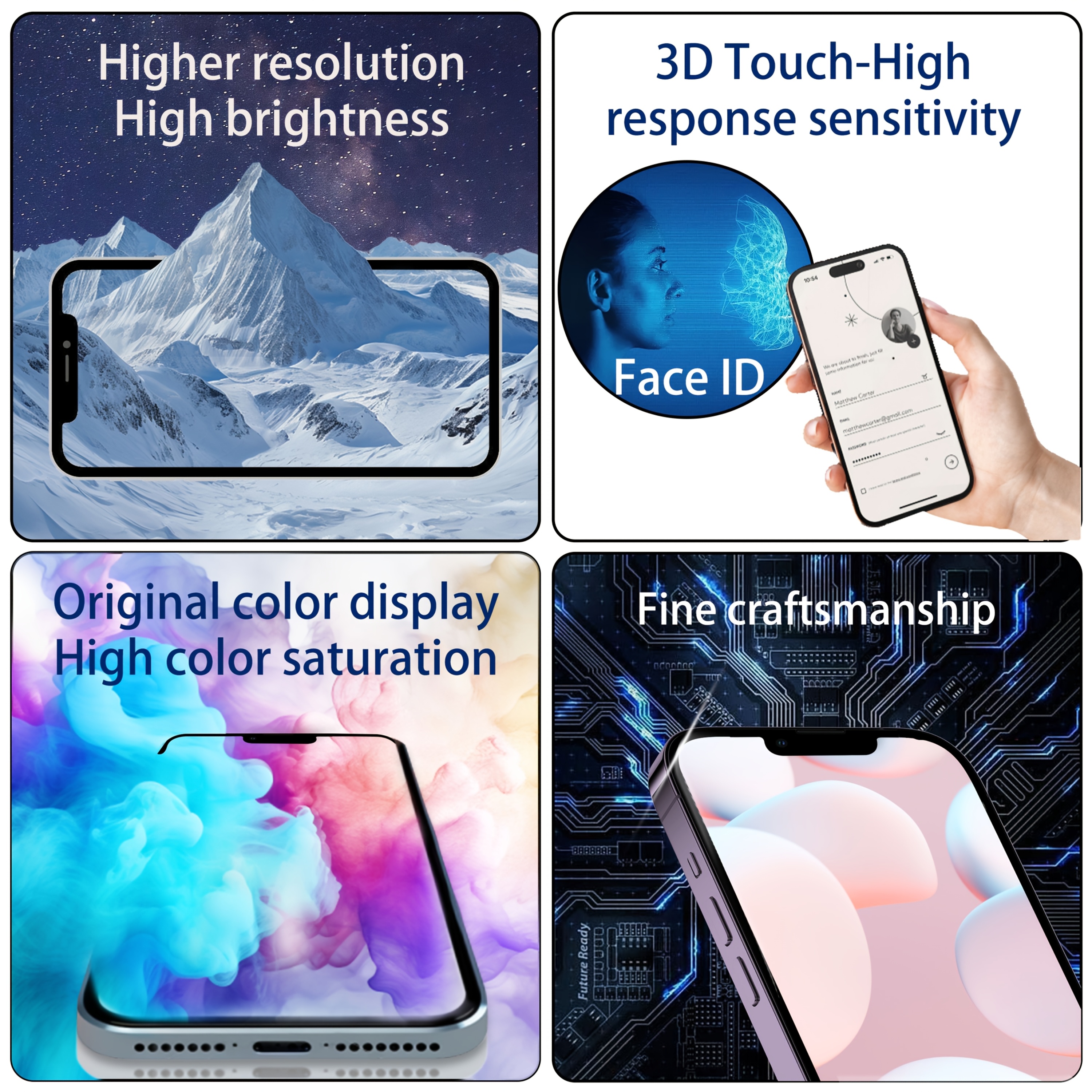 6 1 inch lcd display replacement for iphone xr frame assembly lcd screen with   function   with repair tool set tempered glass protector and   suitable for models a1984 a2105 a2106 a2108 details 1