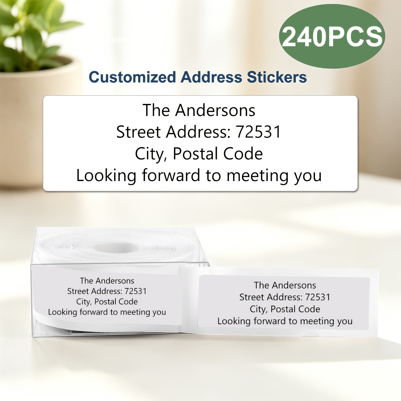 TEMU Customized Item Personalized Return Address Labels Custom Name Labels Adhesive Labels 60pcs/set 120pcs/set 240pcs/set