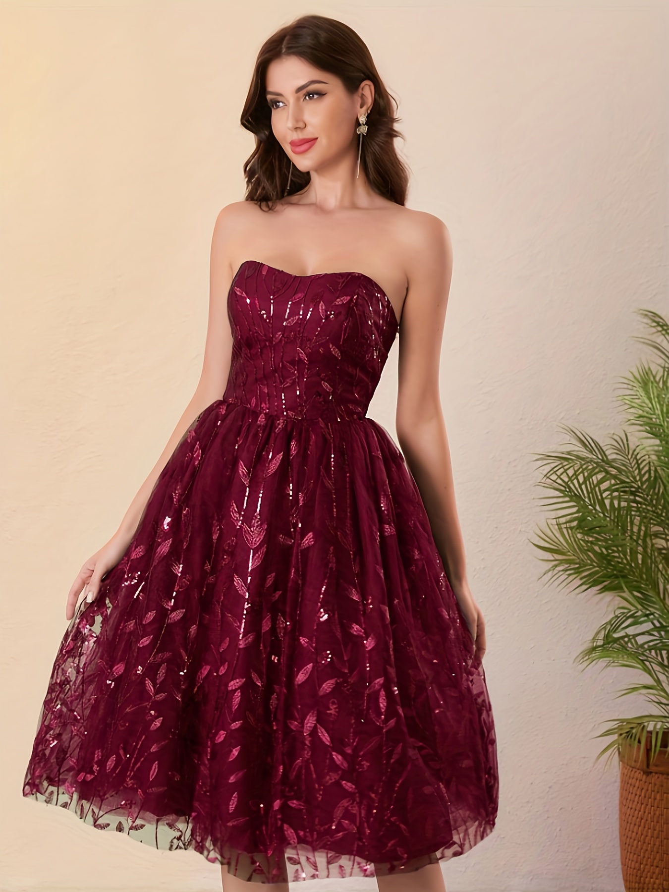 burgundy dresses