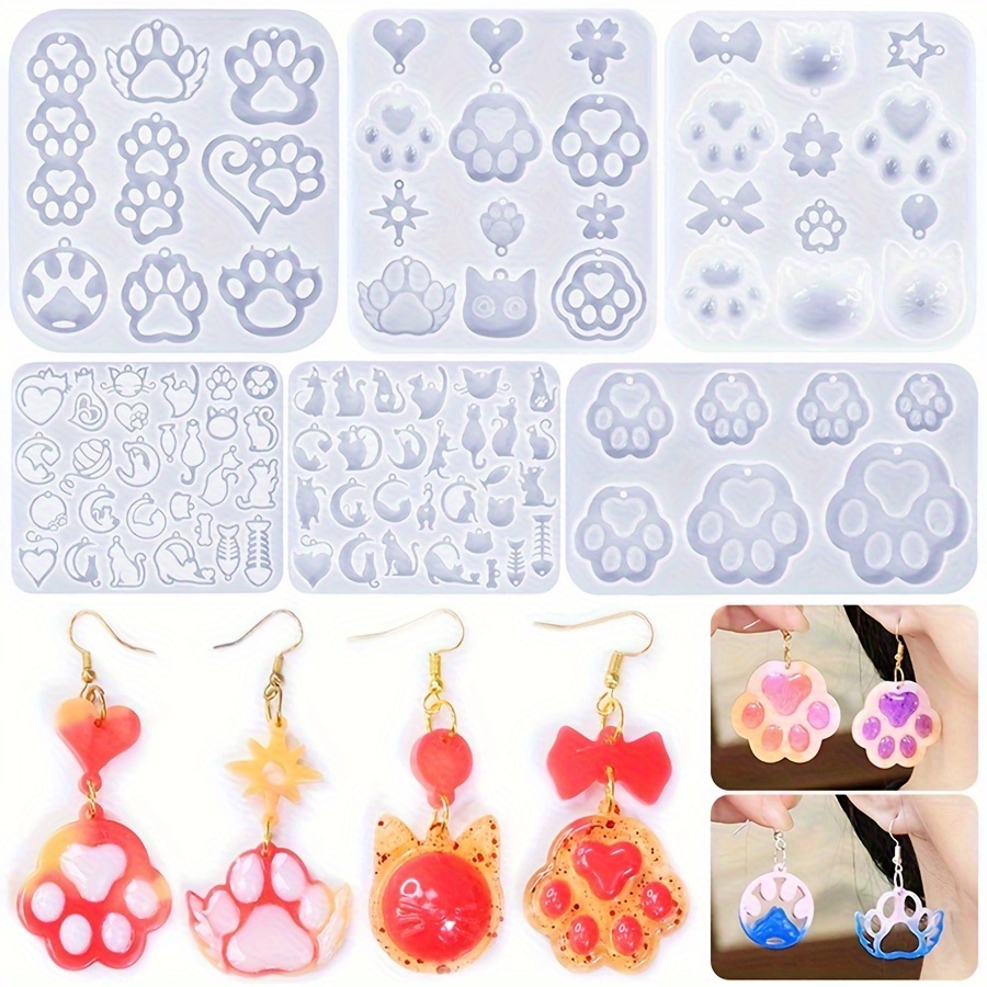 

1pc Diy Cat Paw & For And Necklace - Casting Kit