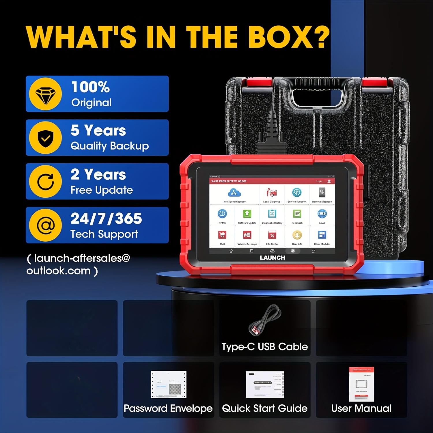431 pros elite 2025 new bidirectional scan tool 38 services ecu coding all in   system diagnostic scanner support canfd     autoauth v a g guided 2     without battery Product details 5