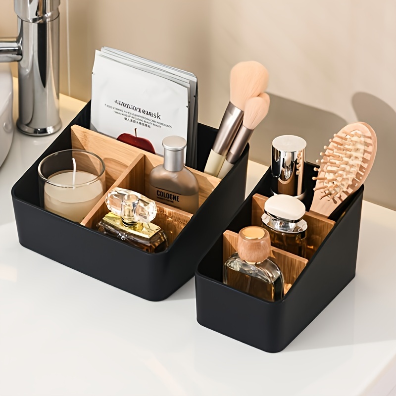 

Bathroom Organizer 3/4 Compartments - Detachable Dividers, For Toothbrushes, Toothpaste, Shavers & Brushes, Christmas/halloween