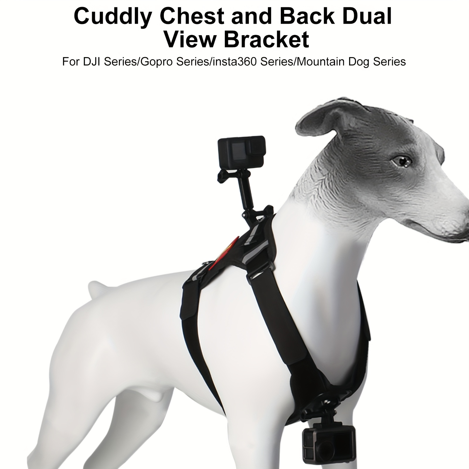 adjustable dog harness camera holder dual position mount Temu Canada