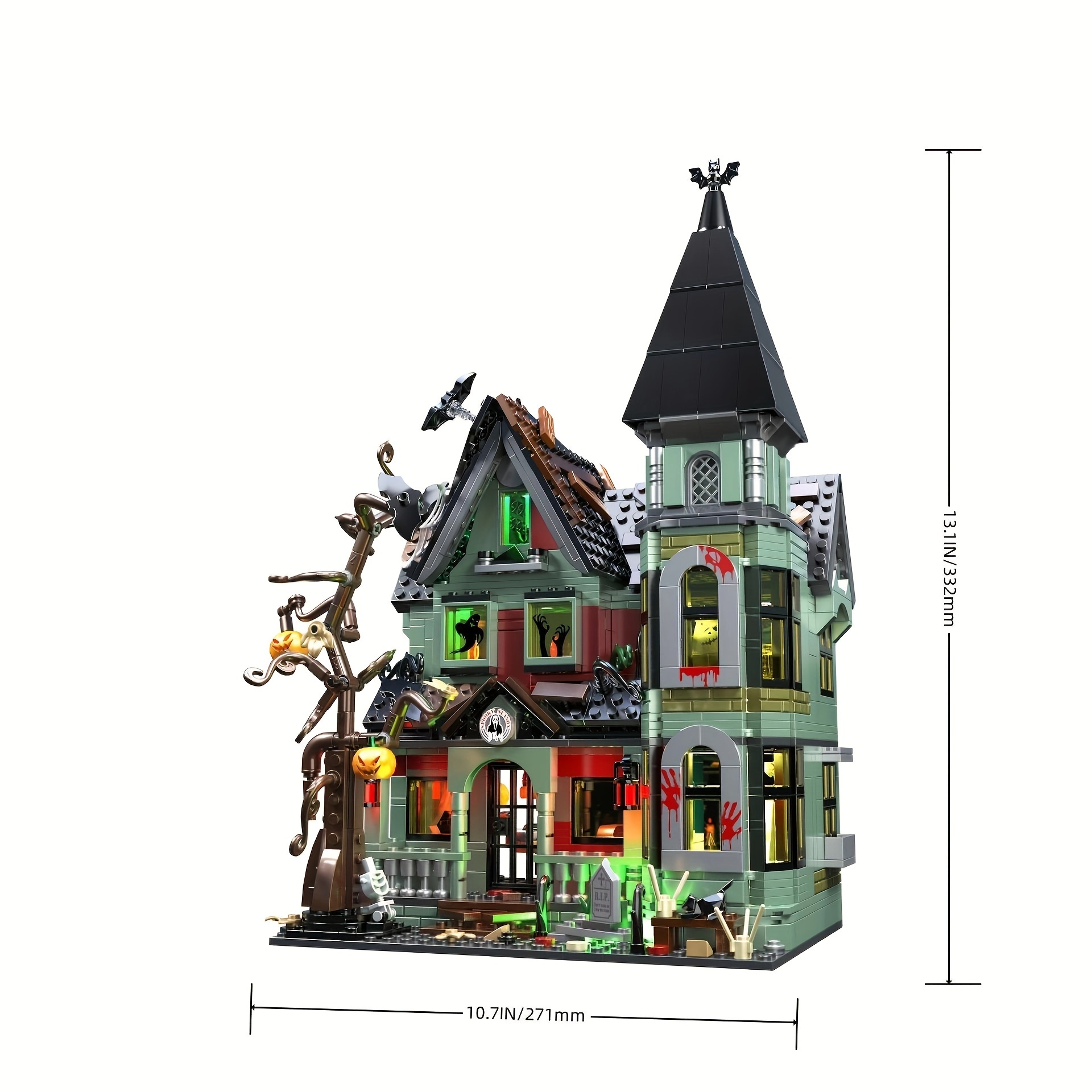 1196pcs Creative Building Halloween Building Toy Building Blocks Christmas Series Building Block Building Toys, Birthday Gifts Valentine's Day Gifts, Exquisite Building Toys