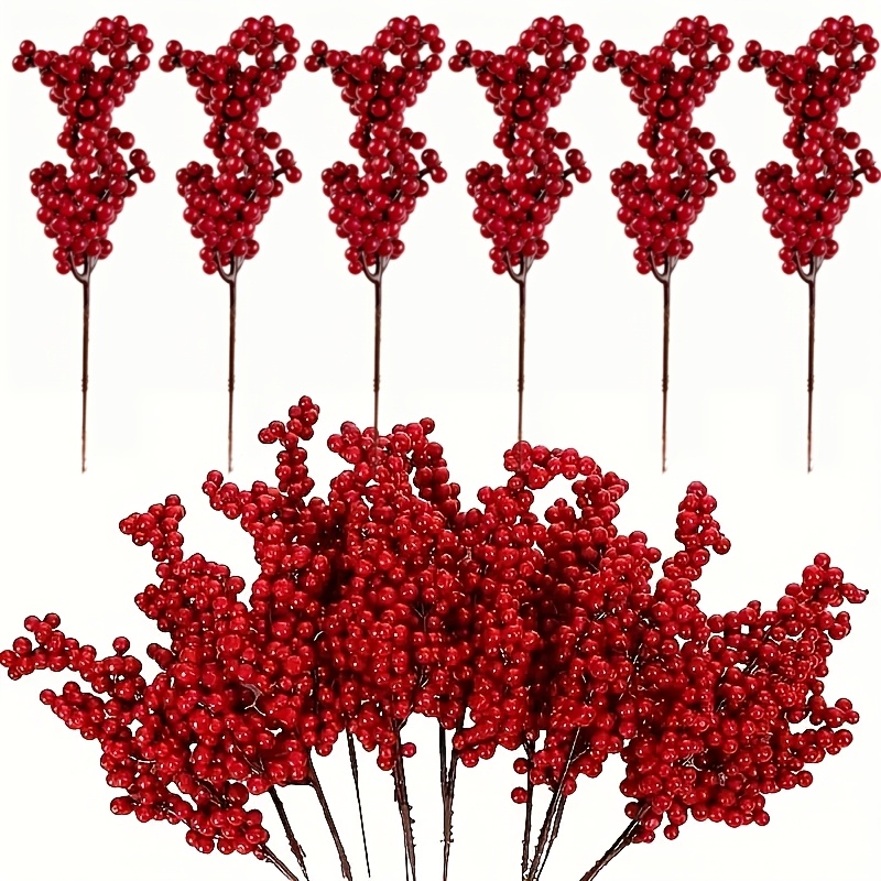 TEMU 30 piezas de de frutas artificiales festivas, de de para decoraciones de árbol de Navidad, manualidades DIY, y decoración del hogar, artículos