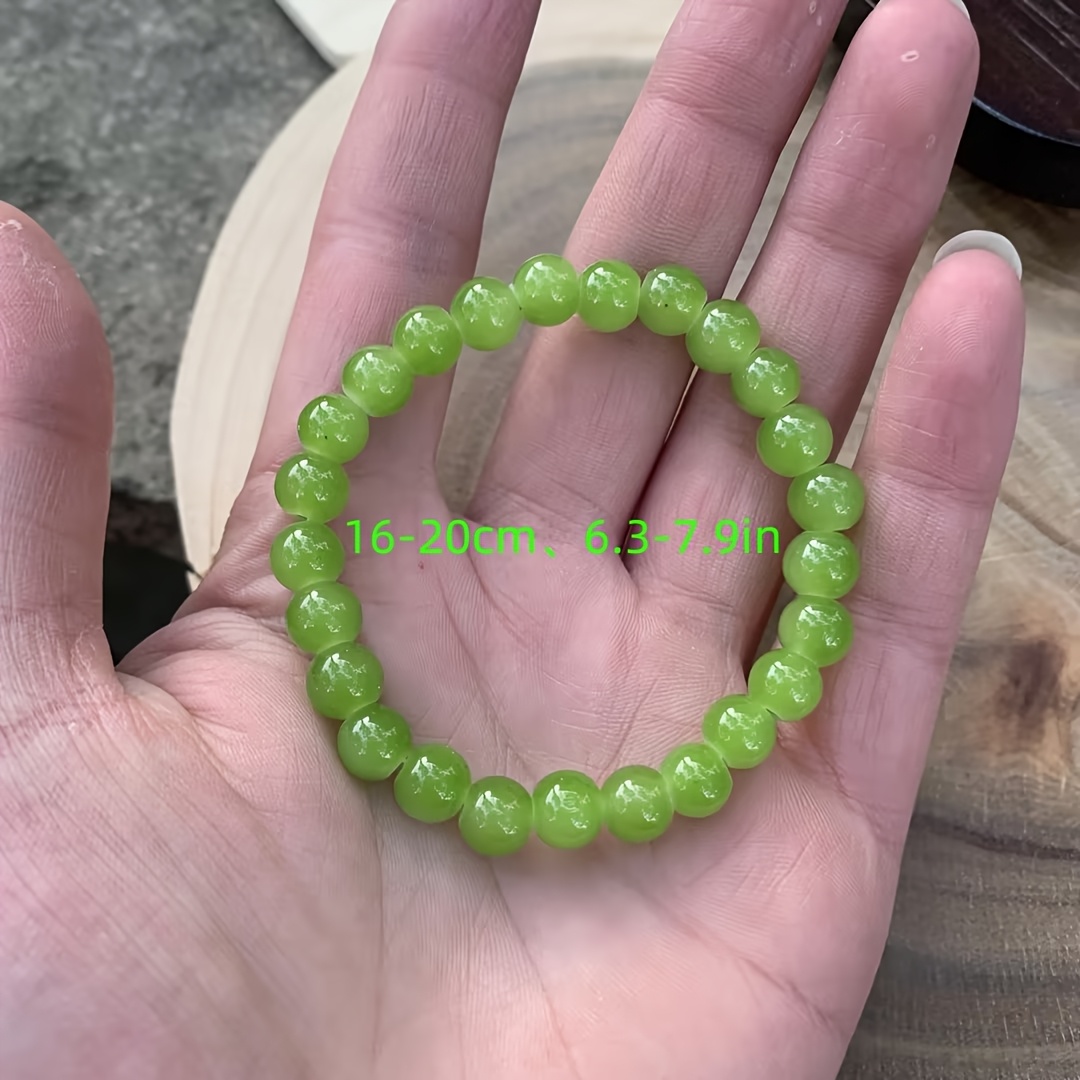 8mm Lucky Stone Bracelet: Vitality & Prosperity