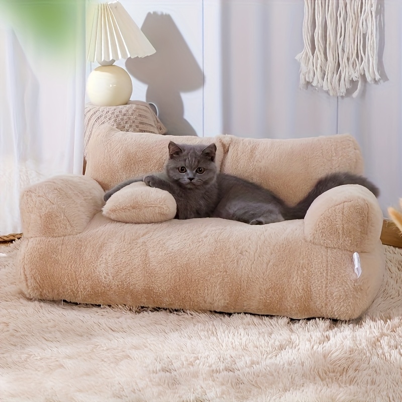 detachable   pet sofa bed for   soft polyester cover polypropylene filling 21 65x14 96x7 87 inch gray   bed cozy     room relaxation durable fabric cat lounger home pets Product details 5