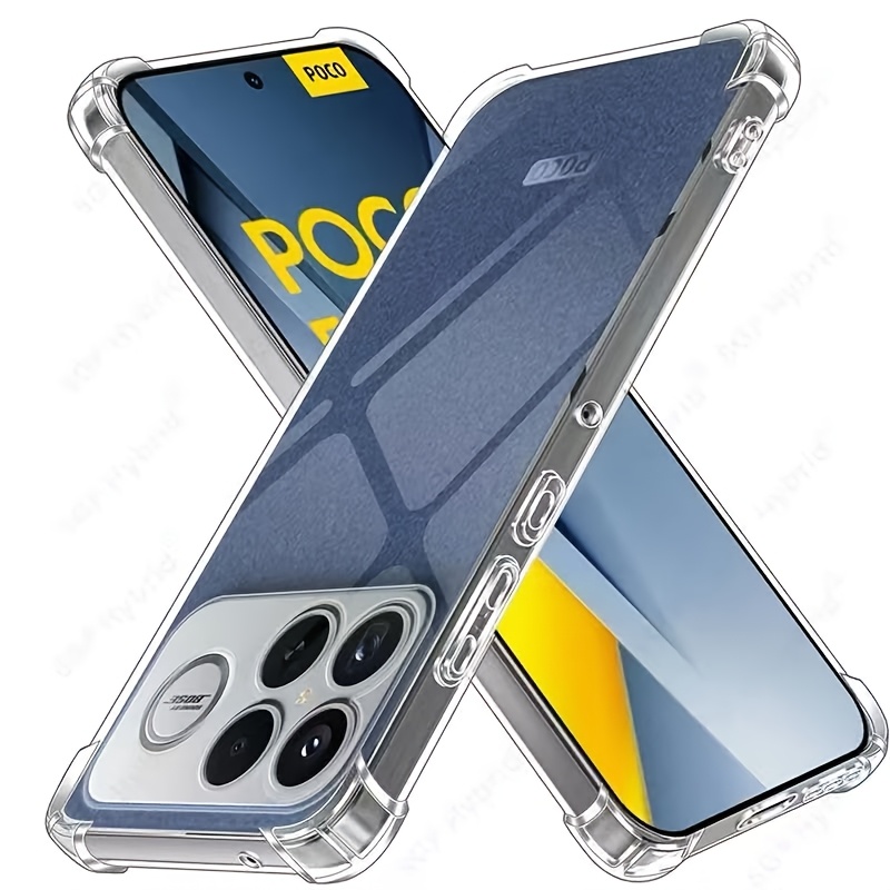TEMU Phone Case - Ultra- Transparent Case For Xiaomi Poco F8 Pro F8 Ultra Featuring Shock-absorbing Corner Grid Texture, A Smooth End, And A Non-slip