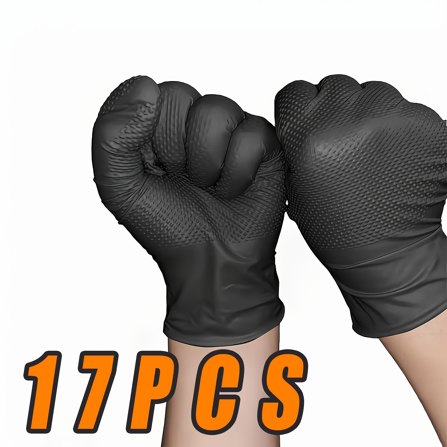 TEMU Black Diamond-textured Nitrile Gloves Thickened, Powder-free And -free, Highly Elastic And , Thickened Household Cleaning Gloves